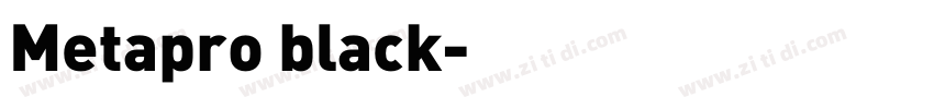 Metapro black字体转换